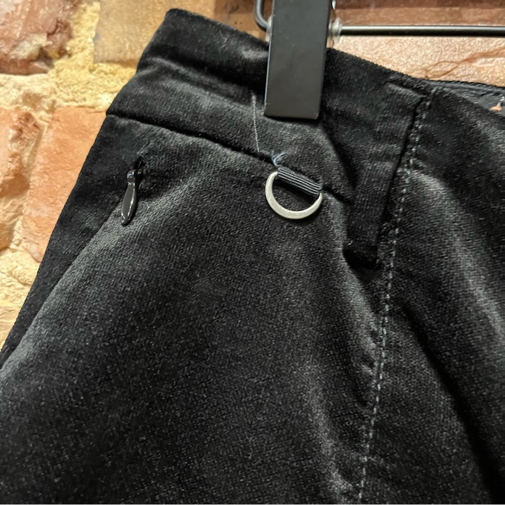 Anthropologie The Essential Velvet Slim Trousers US 8 Black - Picture 2 of 7